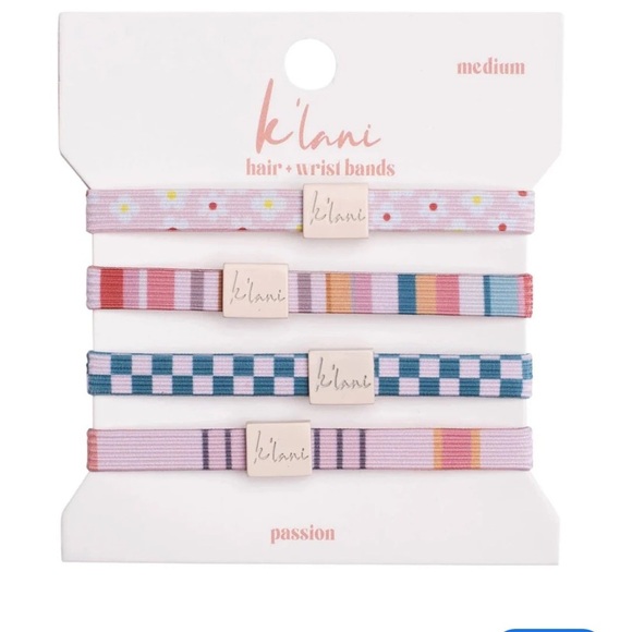 K’Lani Hair Ties Bracelet Plus Wrist Band Bracelet In Passion - Picture 2 of 4